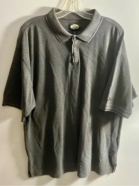 Tommy Bahama Men’s XL Charcoal Gray Polo Shirt | Classic Casual - Picture 2 of 5